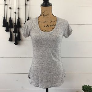 CALIA Heather Gray workout top high low hem SZ Med